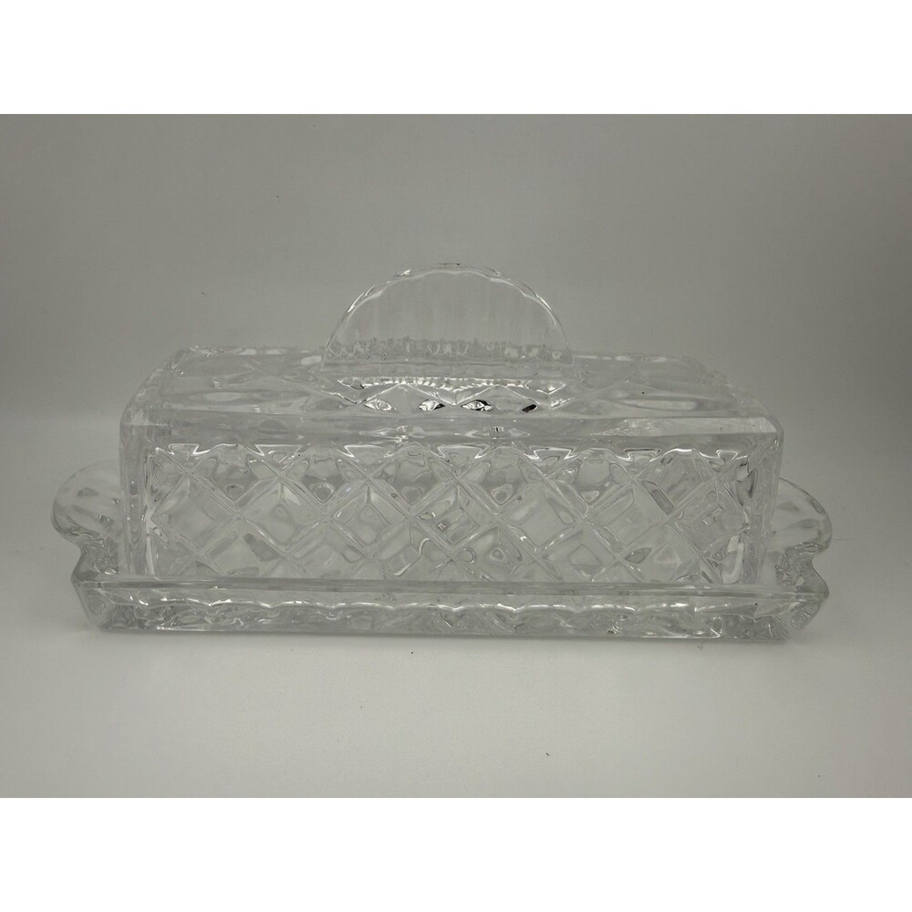 Gorham King Edward Vintage Lead Crystal Butter Dish Lid